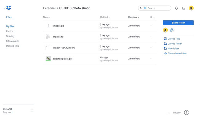 Dropboxs file preview
