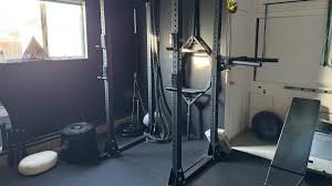Transform a garage into a gym with a squat rack