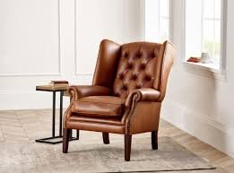 a leather armchair
