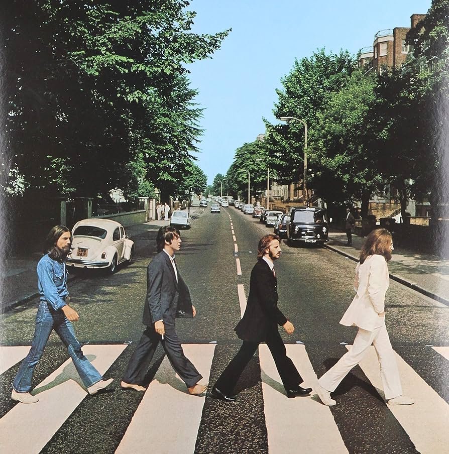 a vinyl copy of Abbey Road