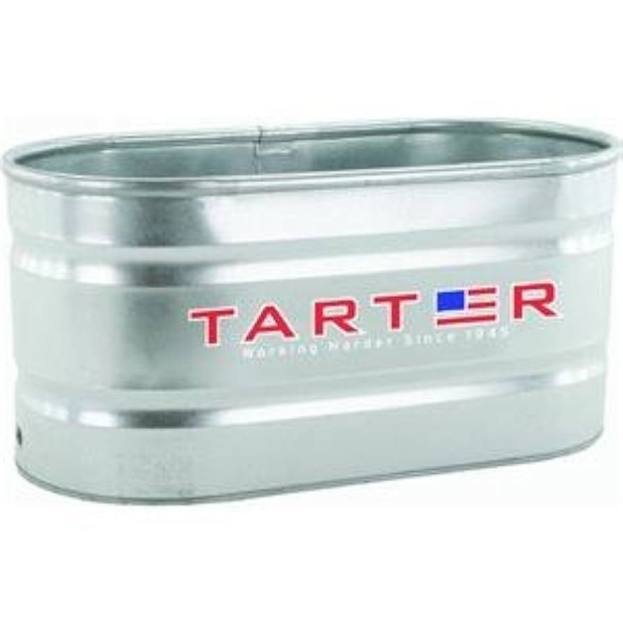A durable galvanized steel tub or 100 gallon stock tank