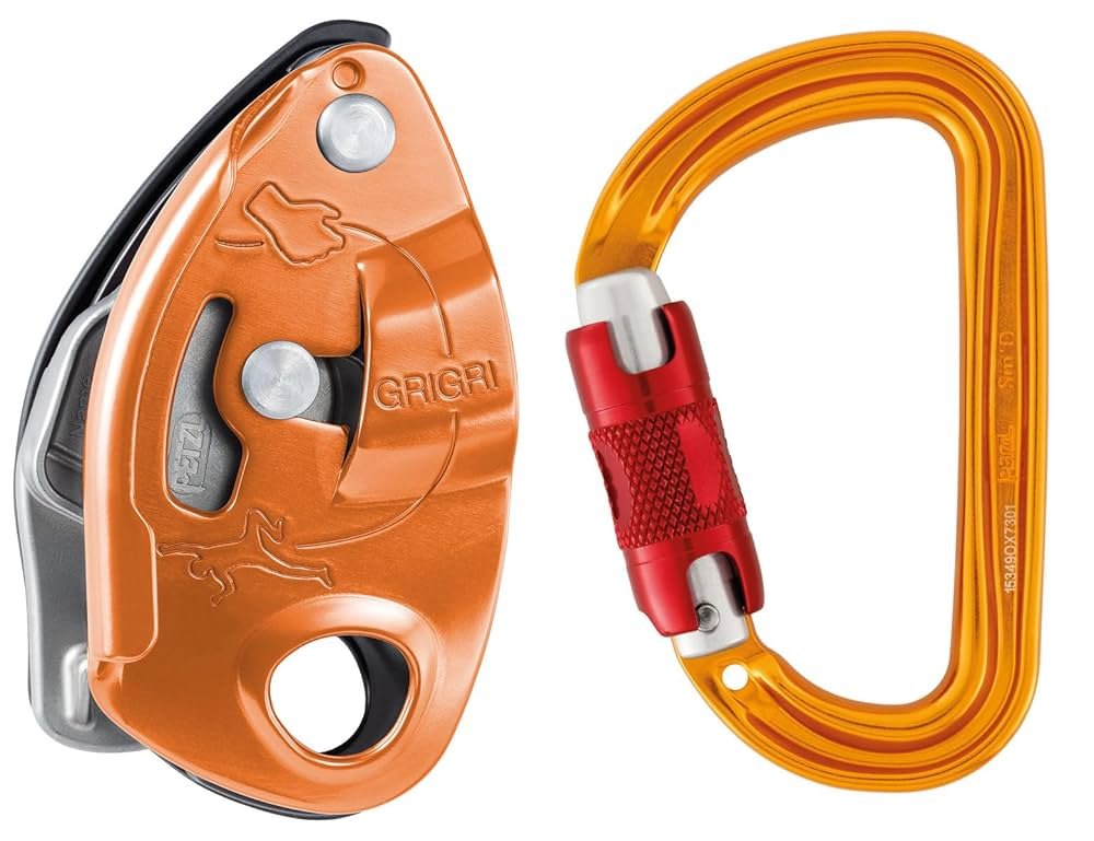 Belay Device and a Locking Carabiner