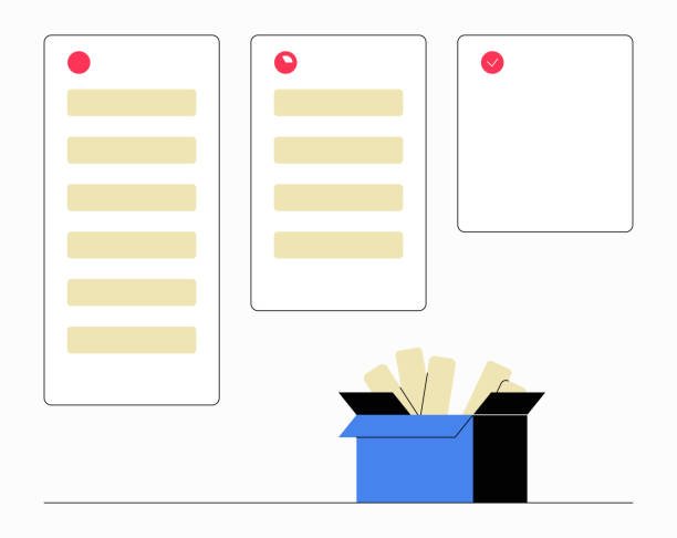 Illustration of three Notion-style templates with checkboxes and a box containing additional template cards, symbolizing organization, alongside the title "21 Best Notion Templates That Will Organize Your Entire Life in 2025."