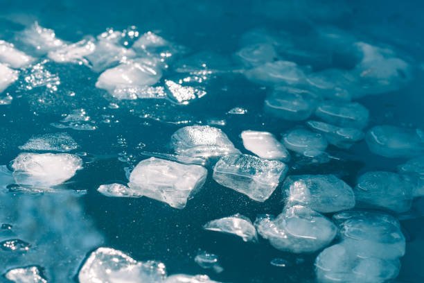 Image of floating ice chunks in cold water, symbolizing cold therapy, alongside the title "Cold Therapy Mastery: 7 Hardcore Cryo Discipline Tactics Real Men Use to Unlock Hidden Strength."