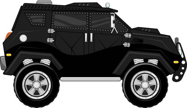 Illustration of a rugged, black tactical vehicle with large tires and reinforced armor, designed for resilience, alongside the title "10 Epic DIY Tactical Vehicle Builds That Turn Old Trucks Into Resilient Apocalypse-Ready Beasts."