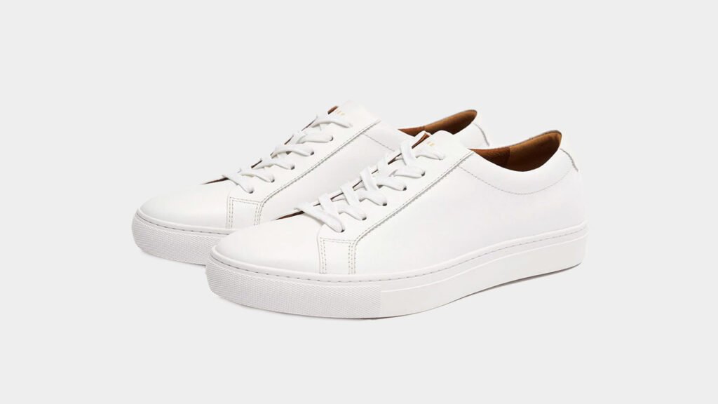 Minimalist White Leather Sneakers