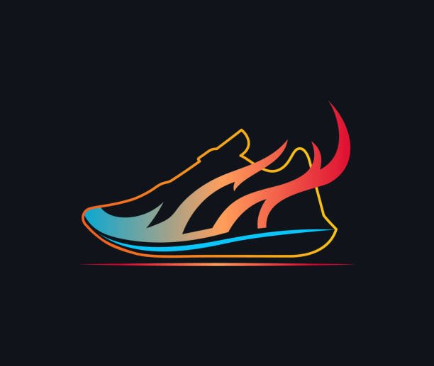 A stylized logo of a trail running shoe with a fiery color gradient, symbolizing the speed and power needed for rugged terrain.
