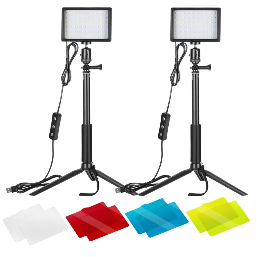 Neewer 2 Pack Dimmable 5600K USB LED Video Lights