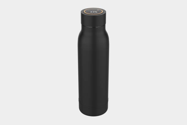Sleek Black Smart Water Bottle with Digital Display