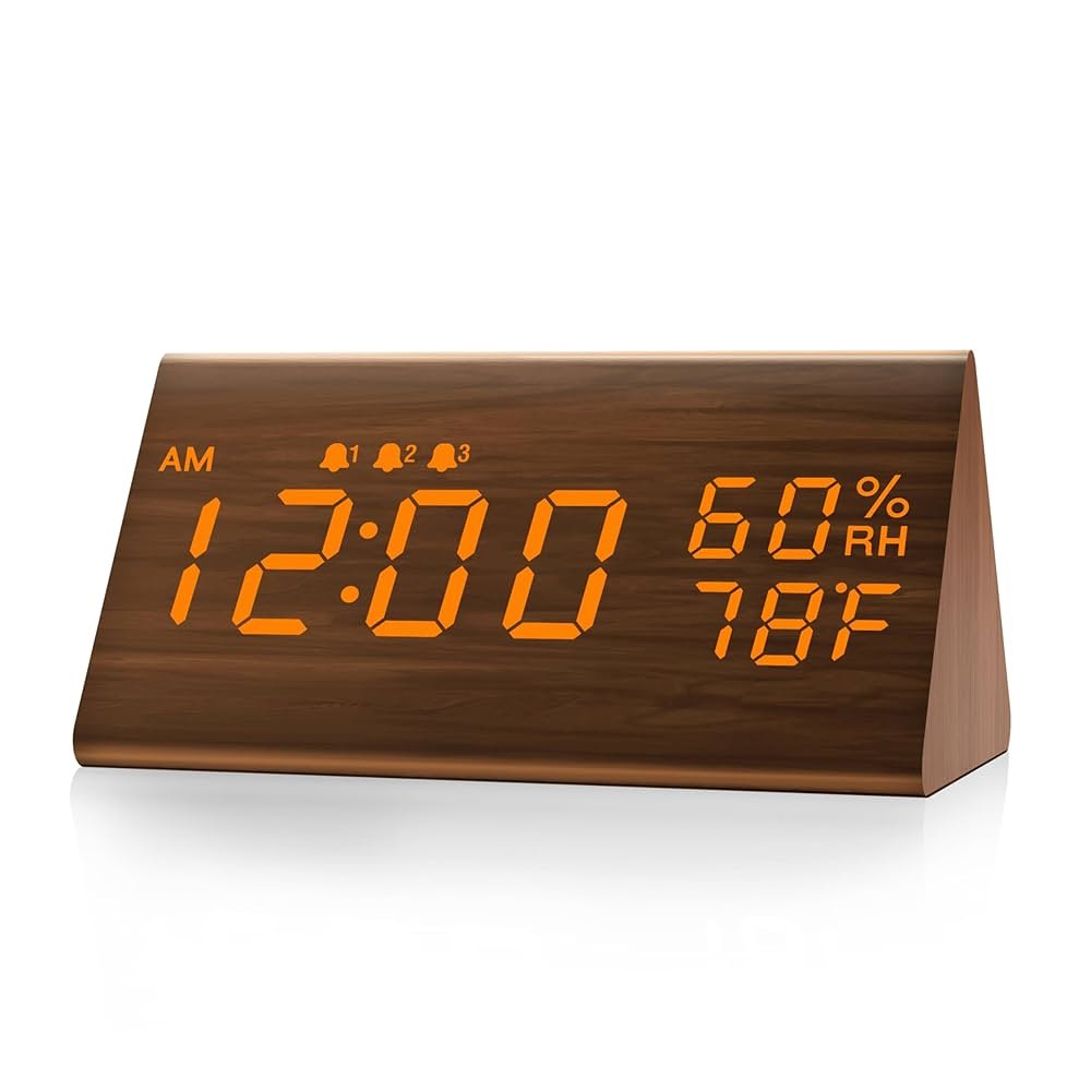 The Jall Wooden Digital Alarm Clock