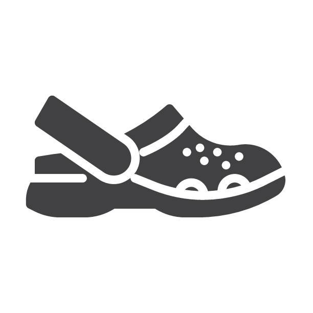 black coloured unisex crocs