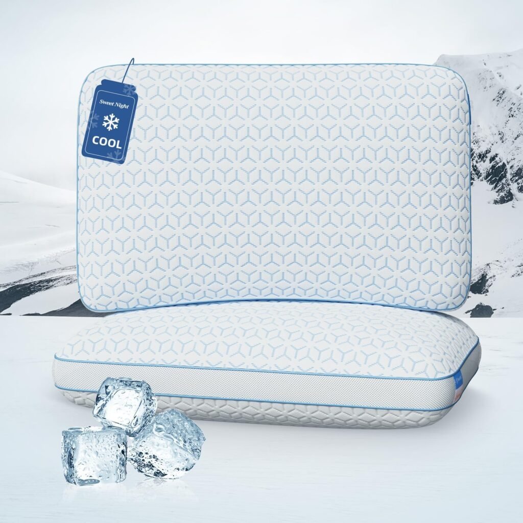 Bear Pillow Cooling Memory Foam Pillow with Double Ice Fabric