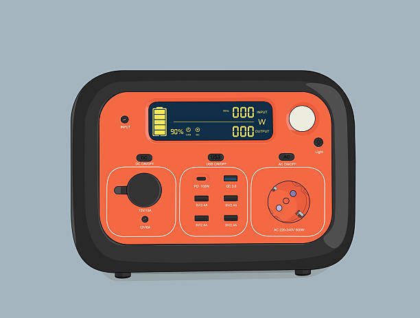 5 Unstoppable Portable Power Stations on Amazon That Will Revolutionize Your Outdoor & Emergency Life Portable power station with orange casing, black trim, and a bright LCD screen showing 90% battery, 000W input/output. Features multiple ports: 12V DC, PD 100W USB-C, Quick Charge 3.0, USB-A, and a 500W AC outlet.