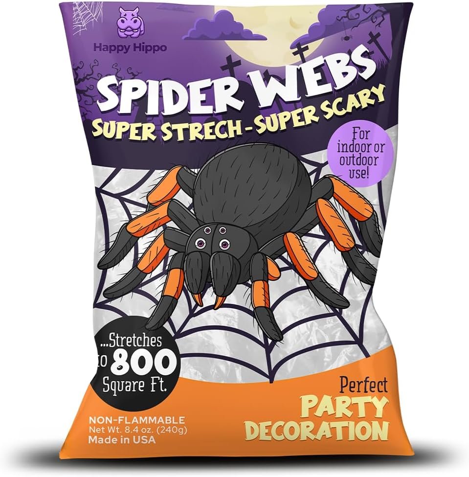 The Sprawling Giant Spider Web Kit with Hairy Spiders