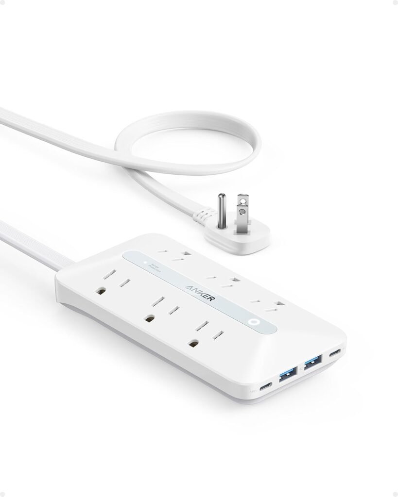 anker power strip with flat plug and usb c
