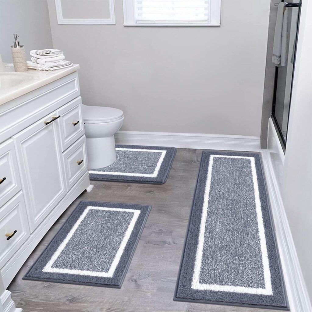 Pauwer Bathroom Rug Mat Set